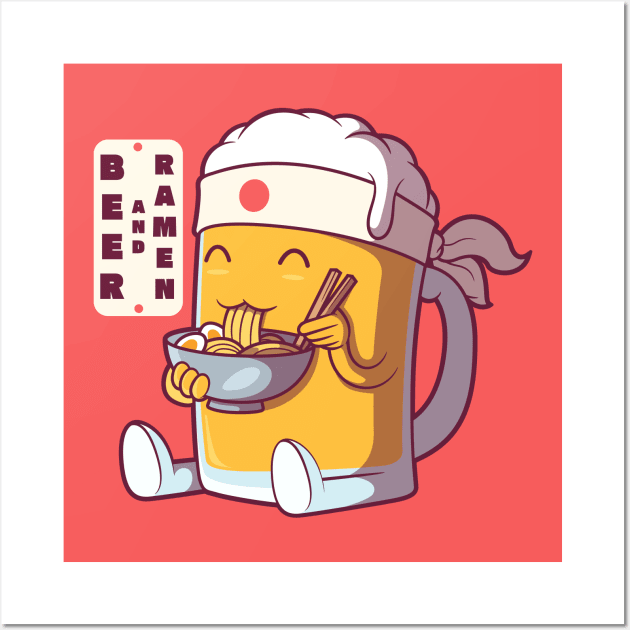 Beer and Ramen! Wall Art by pedrorsfernandes